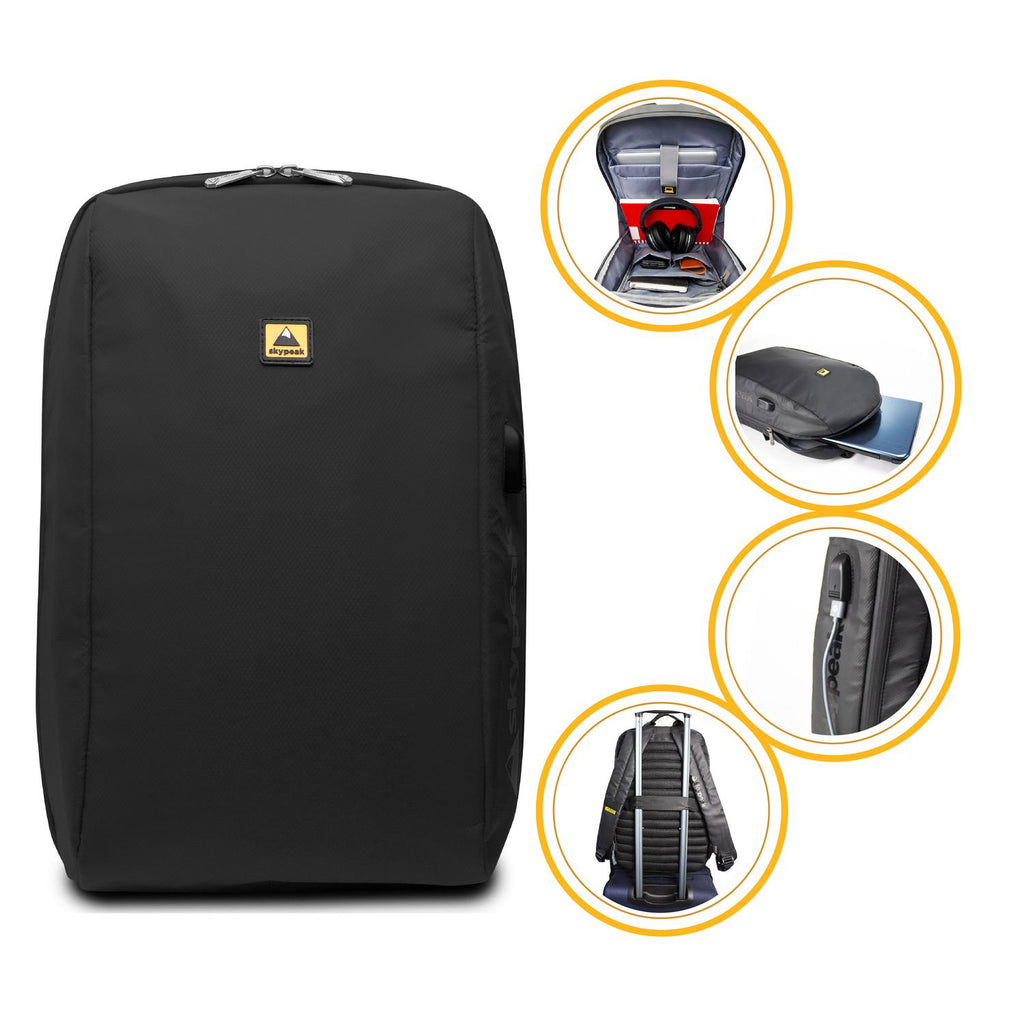 Mochila backpack Skypeak antirrobo para ordenadores de 15,6" tamaño mediano, PRIME-115BK