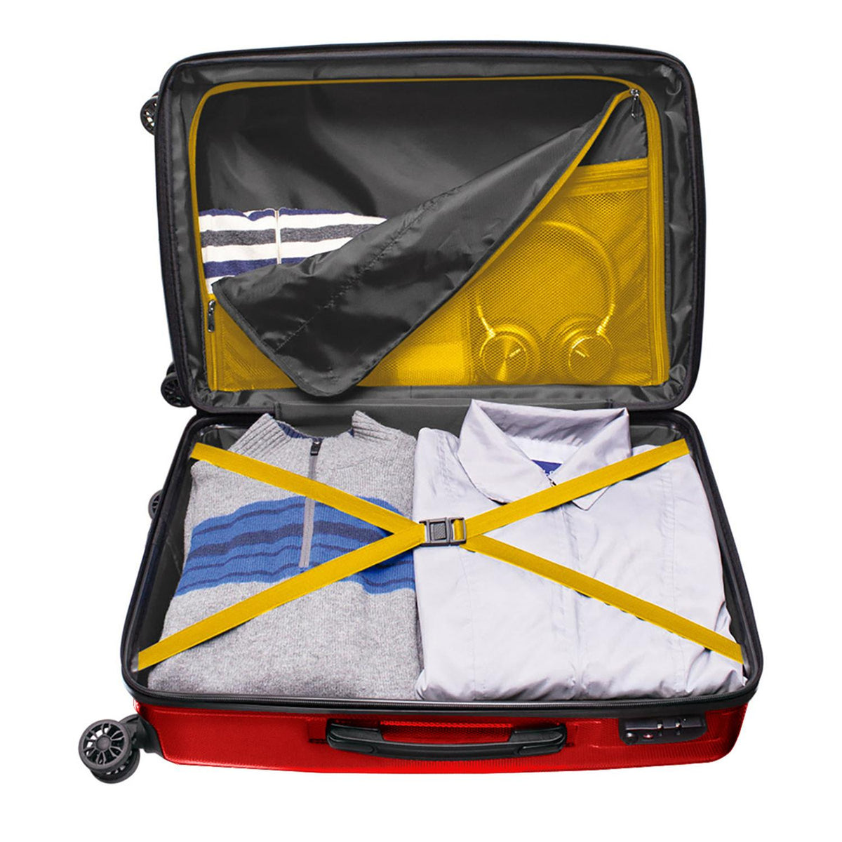 Maleta Skypeak Ocean 20'' Rígida Con Candado TSA Rojo