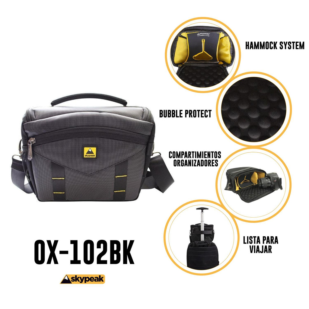 Estuche Skypeak para cámara DSLR con correa color negro OX-102BK