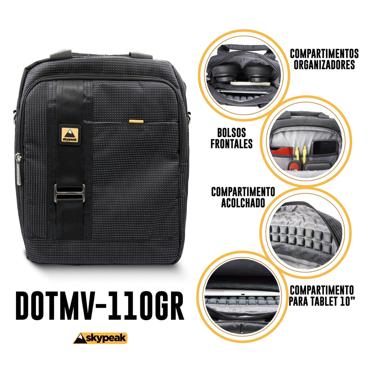 Bolso Maletín Skypeak bolso de hombro cruzado universal para Tablet de 10” de uso diario y de viaje