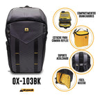 Mochila para fotografía con estuche para cámara RÉFLEX OX-103BK