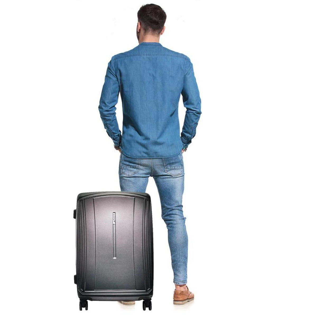 Maleta Skypeak Ocean Rígida con Candado TSA 20" Plateado
